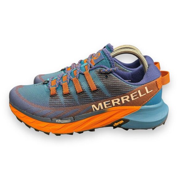 Merrell Agility Peak Tahoe Blue Orange Trail Running Shoes Men's